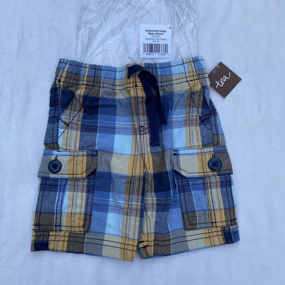 NEW Tea Collection Blue & Yellow Plaid Shorts